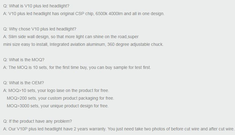 V10P LED Headlight